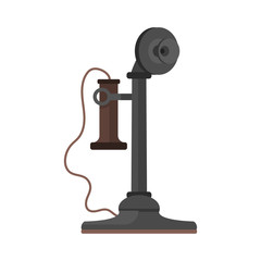 Telephone vintage vector icon.