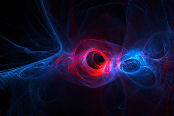 3D rendering abstract fractal light background