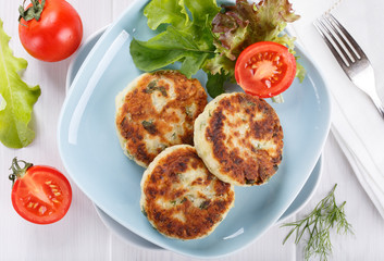 Vegetable cutlets from zucchini