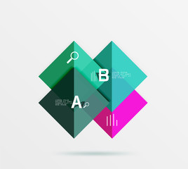 Geometric square and triangle template