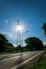 Electricity Tower with Sunlighting