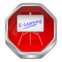 E-Learning Button - 3D illustration
