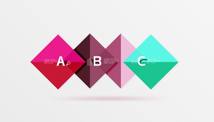 Geometric square and triangle template