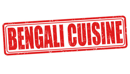 Bengali cuisine sign or stamp