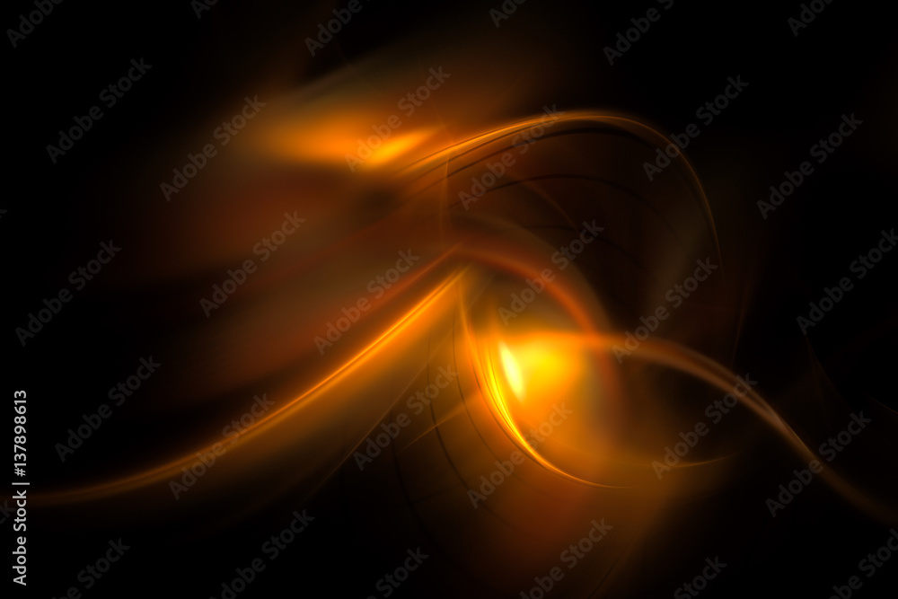 Poster 3d rendering abstract fractal light background