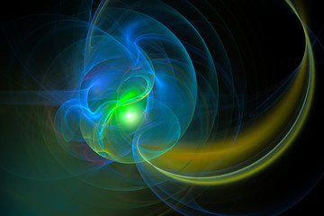 3D rendering abstract fractal light background