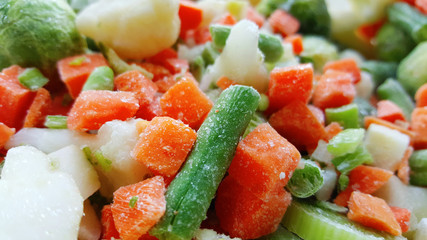 Bunch of mixed frozen vegetables