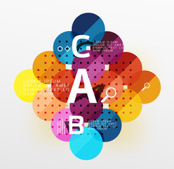 Circle geometric abstract background