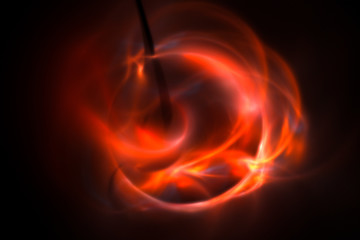 3D rendering abstract fractal light background