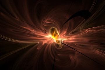 3D rendering abstract fractal light background