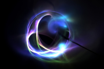 3D rendering abstract fractal light background