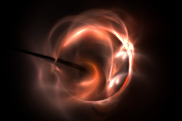 3D rendering abstract fractal light background