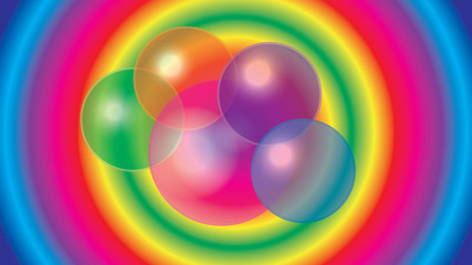 Abstract translucent bubbles.
