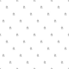 Robot doodles pattern.