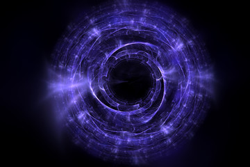 3D rendering abstract fractal light background