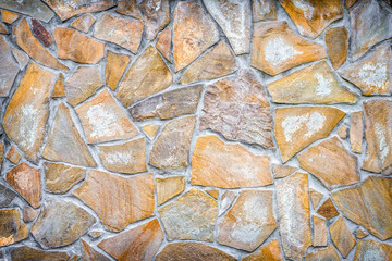 background texture of a wall of decorative red-brown stone