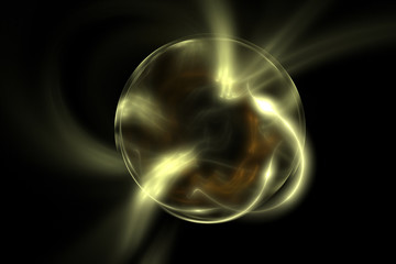 3D rendering abstract fractal light background