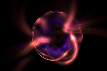 3D rendering abstract fractal light background