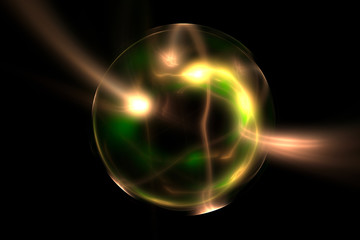 3D rendering abstract fractal light background