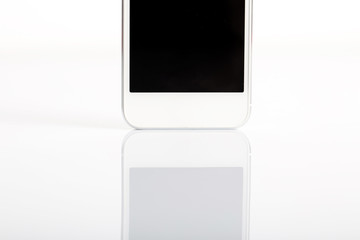 White Smart Phone Isolated on White