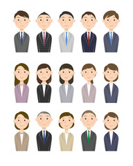 ビジネスマン　ビジネスウーマン　アイコン