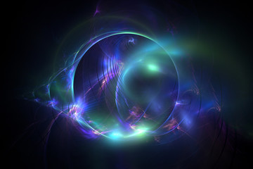 3D rendering abstract fractal light background	