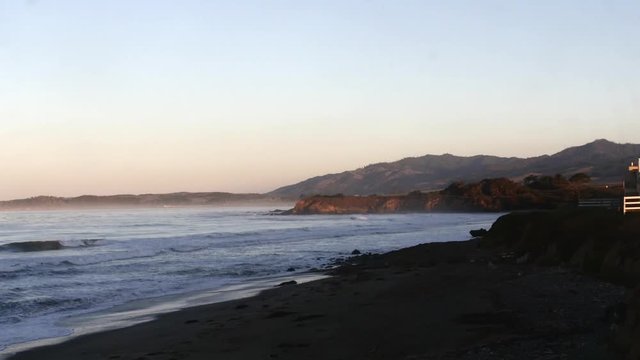 Waves at the beach in San Simeon, California, United states of america