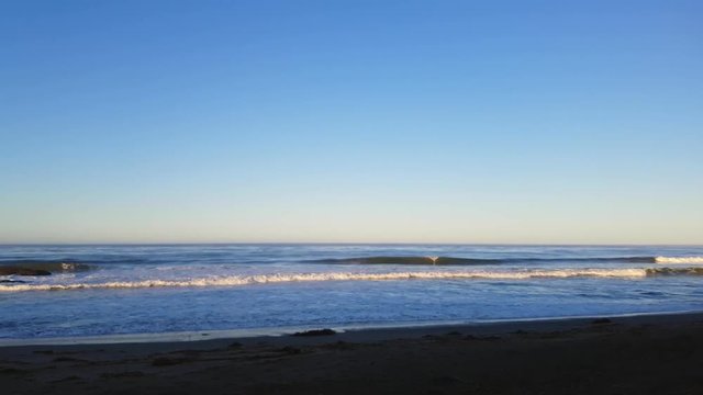 Pan view of the beach in San Simeon, California, United states of america
