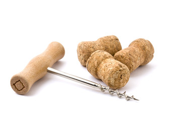 corkscrew and cork