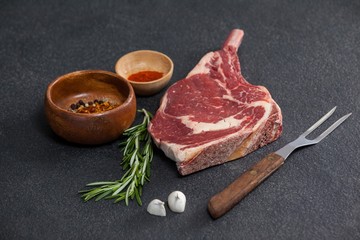 Rib chop and ingredients