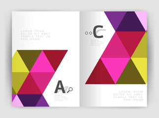 Modern business brochure or leaflet print cover template