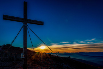 Sonnentuntergang Geierkogel Wolfsberg  