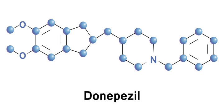 Donepezil is a medication used in the palliative treatment of Alzheimer s disease. It is used to improve cognition and behavior, but does not slow the progression of or cure the disease
