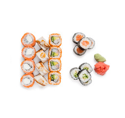 sushi isolated on the white