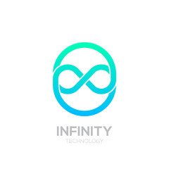 Letter O Blue and Green color Infinity logo,loops,Vector Logo template