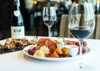 dinner in the restaurant