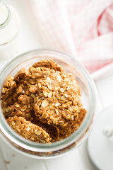 Homemade oatmeal cookies.