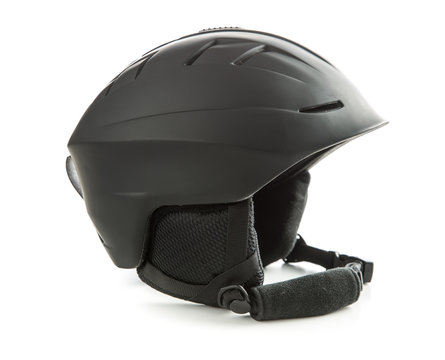 The black ski helmet.