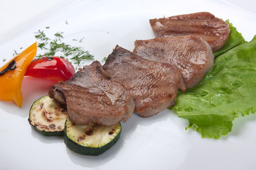 dishes of roast meat