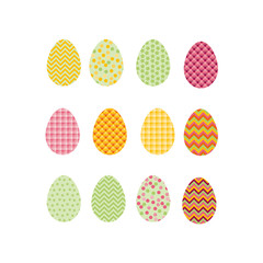 Easter eggs icons. Vector illustration. Easter eggs for Easter holidays design on white background.