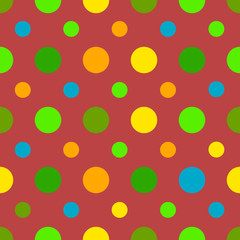 Polka dots seamless pattern. Vector illustration