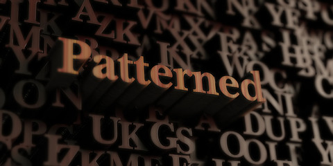 Patterned - Wooden 3D rendered letters/message.  Can be used for an online banner ad or a print postcard.