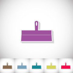 Fototapeta premium Trowel. Flat sticker with shadow on white background