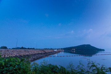 Dam with Blue sky