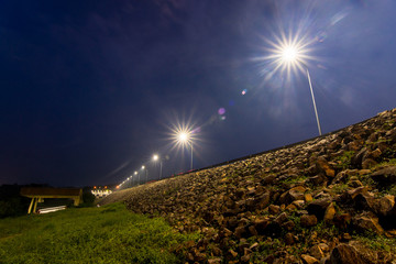 Highway Roadside on Night