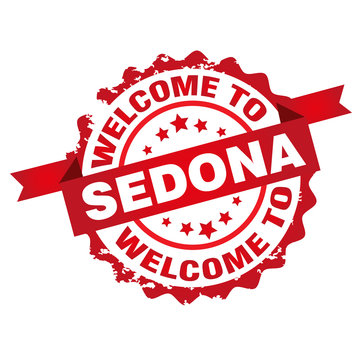 Welcome to Sedona .Stamp.Sign.Seal.Logo