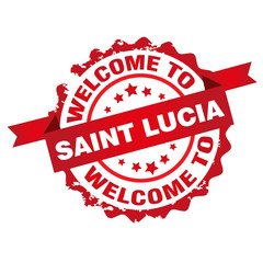 Welcome to Saint Lucia.Stamp.Sign.Seal.Logo