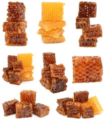 Honey on white background