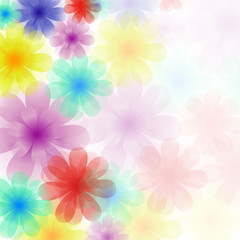 gentle vector background with flowers