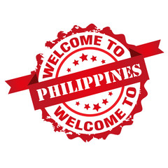 Welcome to Philippines.Stamp.Sign.Seal.Logo